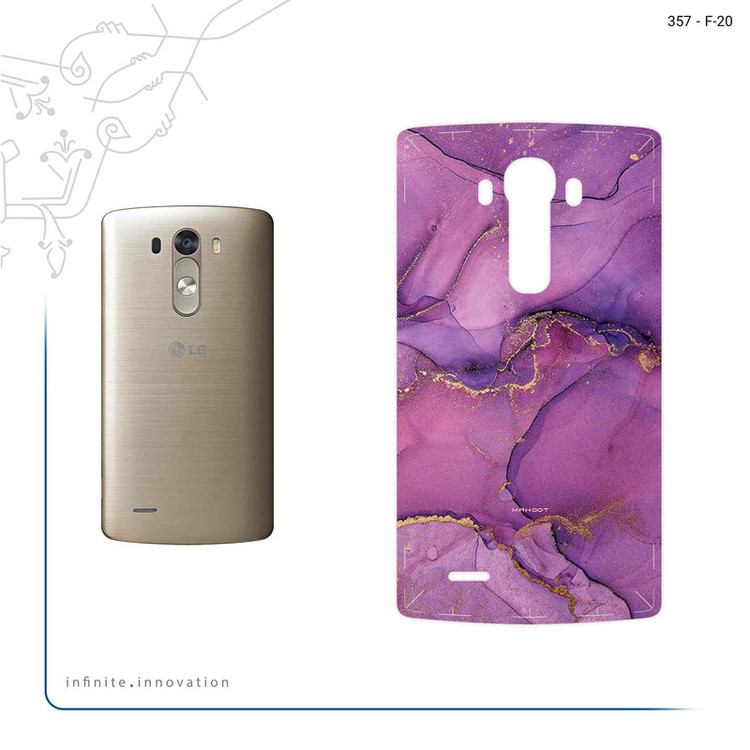 برچسب پوششی ماهوت مدل Purple Marble مناسب برای گوشی موبایل ال جی G3