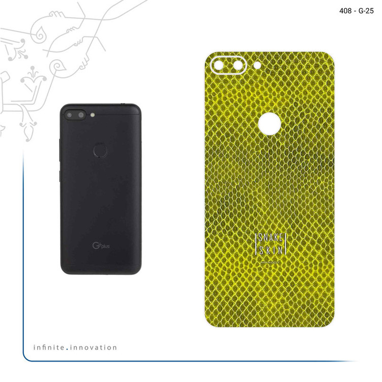 برچسب پوششی ماهوت مدل Yellow Snake Skin مناسب برای گوشی موبایل جی پلاس T10