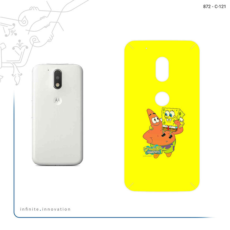 برچسب پوششی ماهوت مدل SpongeBob SquarePants مناسب برای گوشی موبایل موتورولا Moto G4 Play