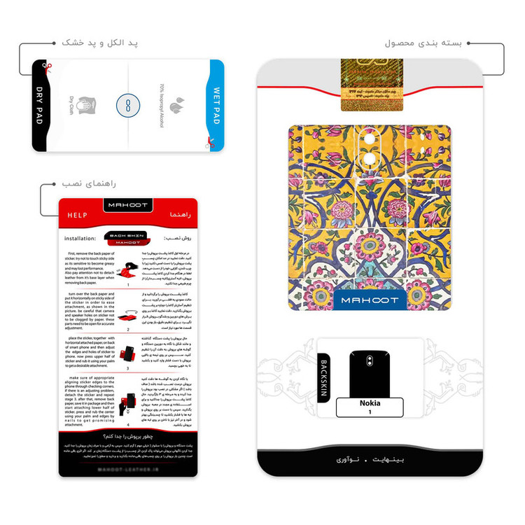 برچسب پوششی ماهوت مدل Iran Tile 10 مناسب برای گوشی موبایل نوکیا 1