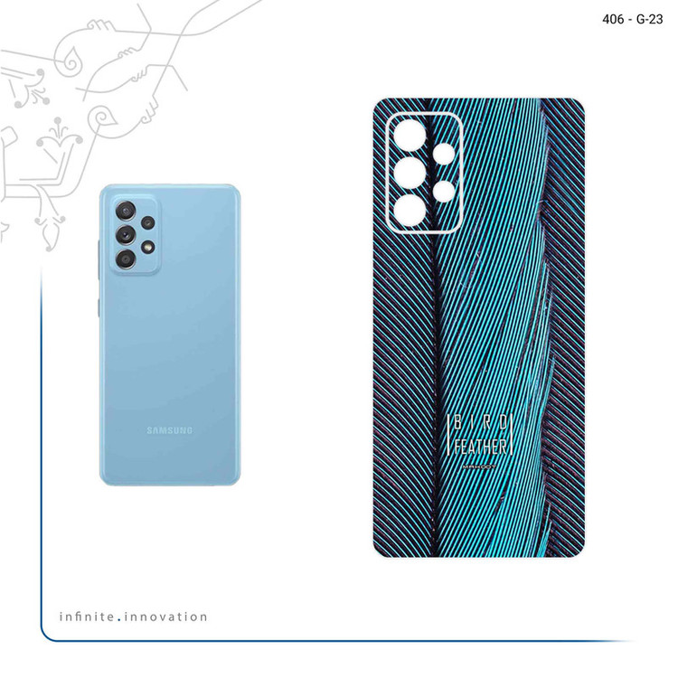 برچسب پوششی ماهوت مدل Turquoise feathers مناسب برای گوشی موبایل سامسونگ Galaxy A53 5G