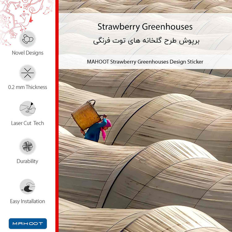 برچسب پوششی ماهوت مدل Strawberry Greenhouses مناسب برای گوشی موبایل گوگل Pixel 3