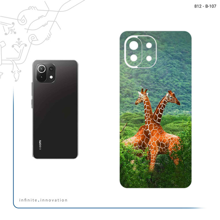 برچسب پوششی ماهوت مدل Giraffe مناسب برای گوشی موبایل شیائومی 11 Lite 5G NE