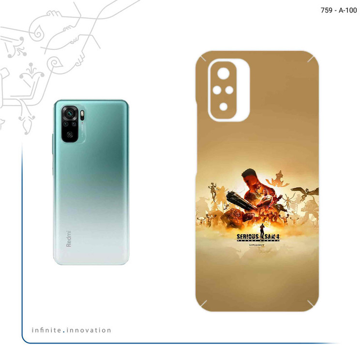 برچسب پوششی ماهوت مدل Serious Sam Game Series مناسب برای گوشی موبایل شیائومی Redmi Note 10s