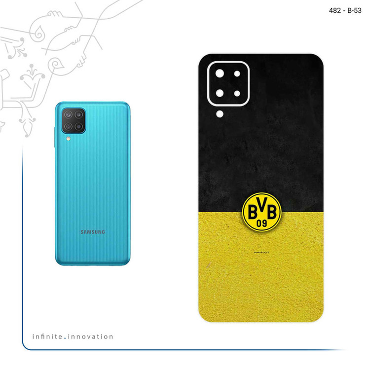 برچسب پوششی ماهوت مدل Borussia Dortmund FC مناسب برای گوشی موبایل سامسونگ Galaxy F12