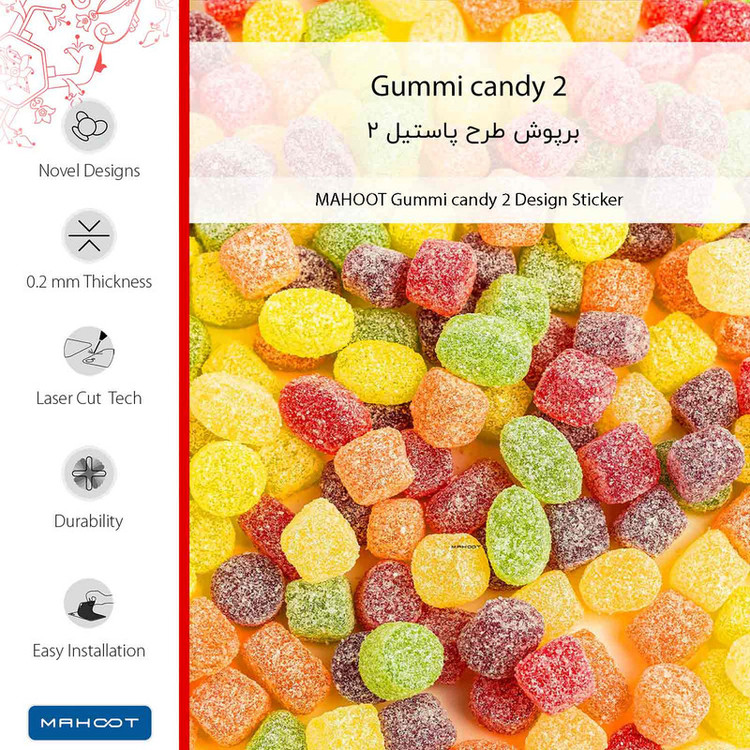 برچسب پوششی ماهوت مدل Gummi candy 2 مناسب برای گوشی موبایل ال جی X Cam