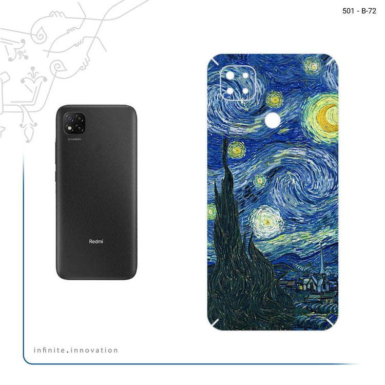 برچسب پوششی ماهوت مدل The Starry Night of van Gogh مناسب برای گوشی موبایل شیائومی Redmi 9 Activ