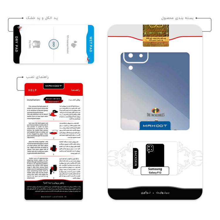 برچسب پوششی ماهوت مدل The Incredibles مناسب برای گوشی موبایل سامسونگ Galaxy F12