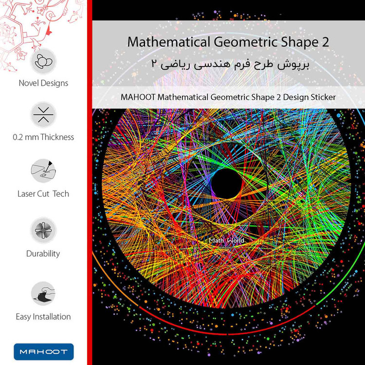 برچسب پوششی ماهوت مدل Mathematical Geometric Shape 2 مناسب برای گوشی موبایل هوآوی Y3 2018