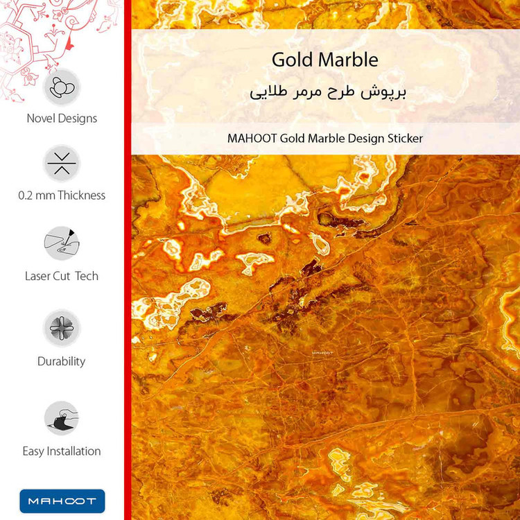 برچسب پوششی ماهوت مدل Gold Marble مناسب برای گوشی موبایل سامسونگ Galaxy A52 5G