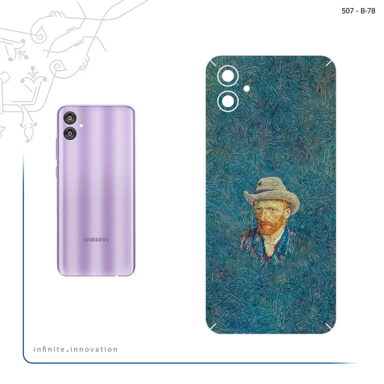 برچسب پوششی ماهوت مدل Self portrait with a gray felt hat مناسب برای گوشی موبایل سامسونگ Galaxy F04