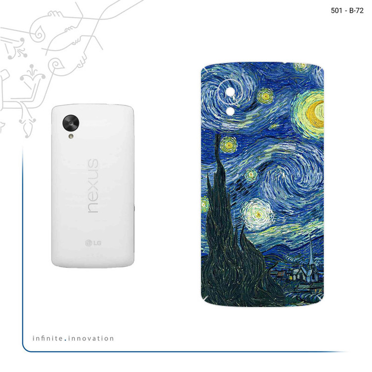 برچسب پوششی ماهوت مدل The Starry Night of van Gogh مناسب برای گوشی موبایل گوگل Nexus 5