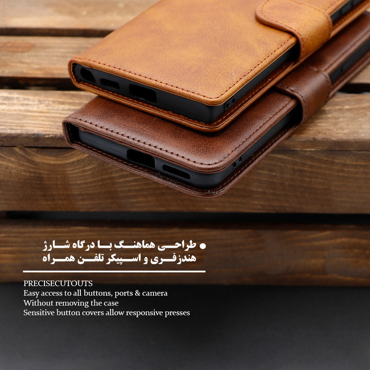کیف کلاسوری گرین گارد مدل چرمی مگنتی کد Black-BB101 مناسب برای گوشی موبایل سامسونگ Galaxy S23 Ultra