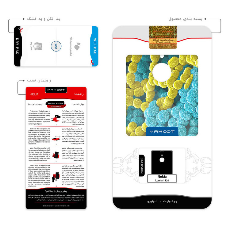 برچسب پوششی ماهوت مدل Atom Universe 1 مناسب برای گوشی موبایل نوکیا Lumia 1520