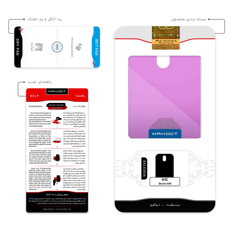 برچسب پوششی ماهوت مدل Minimal Maze مناسب برای گوشی موبایل اچ تی سی Desire 500