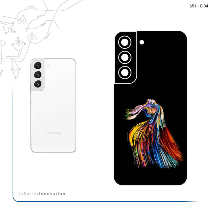 برچسب پوششی ماهوت مدل Rainbow Hair Digital Art مناسب برای گوشی موبایل سامسونگ Galaxy S22 5G