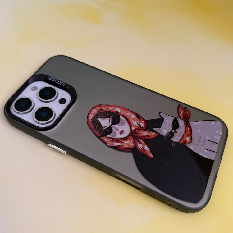 کاور مدل so cool طرح دختر و گربه مناسب برای گوشی موبایل اپل Iphone 11