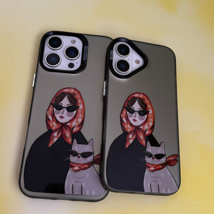 کاور مدل so cool طرح دختر و گربه مناسب برای گوشی موبایل اپل Iphone 11