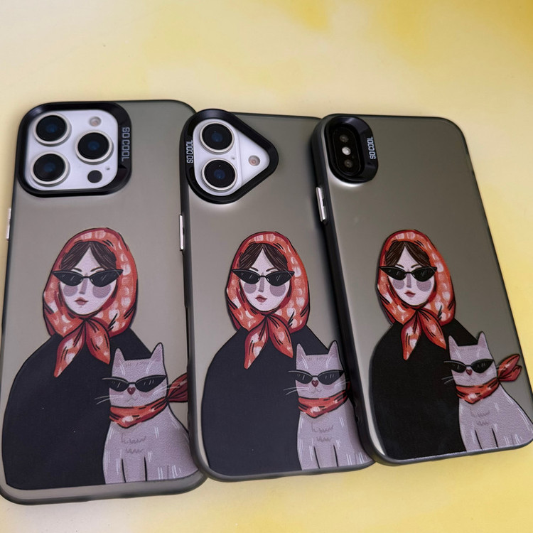 کاور مدل so cool طرح دختر و گربه مناسب برای گوشی موبایل اپل Iphone 11