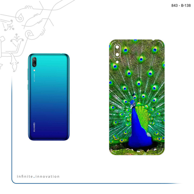 برچسب پوششی ماهوت مدل Peacock مناسب برای گوشی موبایل هوآوی Y7 Pro 2019
