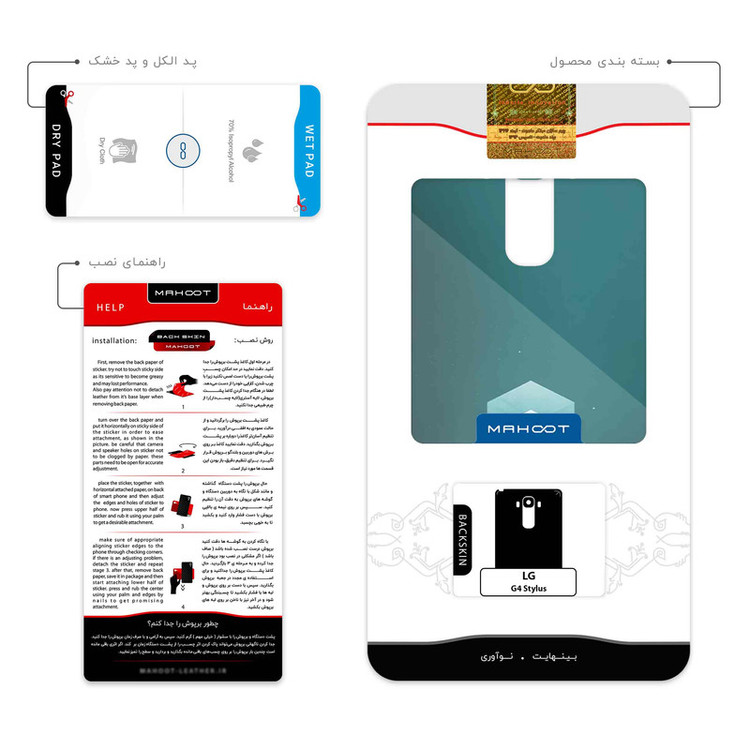 برچسب پوششی ماهوت مدل Minimal Cube icon مناسب برای گوشی موبایل ال جی G4 Stylus