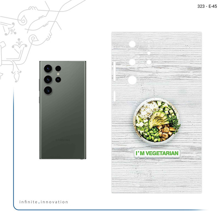 برچسب پوششی ماهوت مدل Im_vegetarian مناسب برای گوشی موبایل سامسونگ Galaxy S23 Ultra