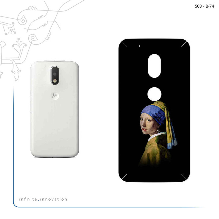 برچسب پوششی ماهوت مدل Girl with a Pearl Earring of Vermeer مناسب برای گوشی موبایل موتورولا Moto G4 Play