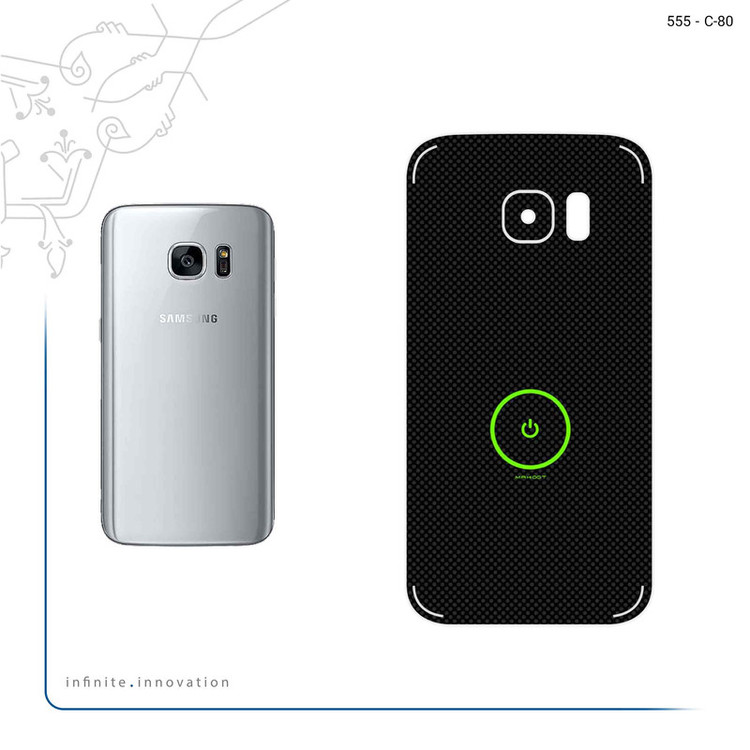 برچسب پوششی ماهوت مدل Minimal Power Button مناسب برای گوشی موبایل سامسونگ Galaxy S7