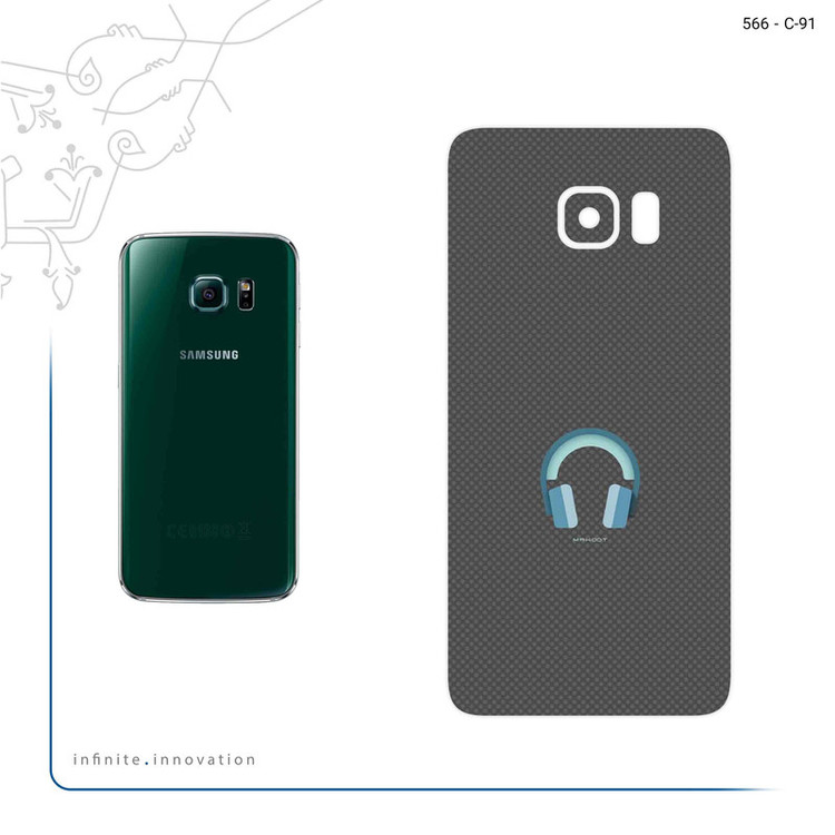 برچسب پوششی ماهوت مدل Minimal Headphone Icon مناسب برای گوشی موبایل سامسونگ Galaxy S6 Edge