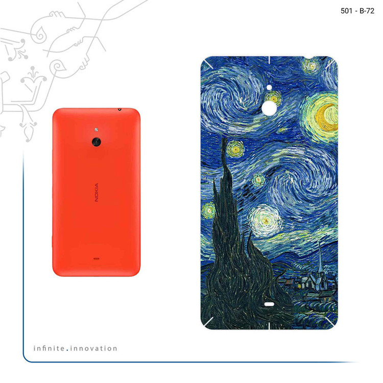 برچسب پوششی ماهوت مدل The Starry Night of van Gogh مناسب برای گوشی موبایل نوکیا Lumia 1320