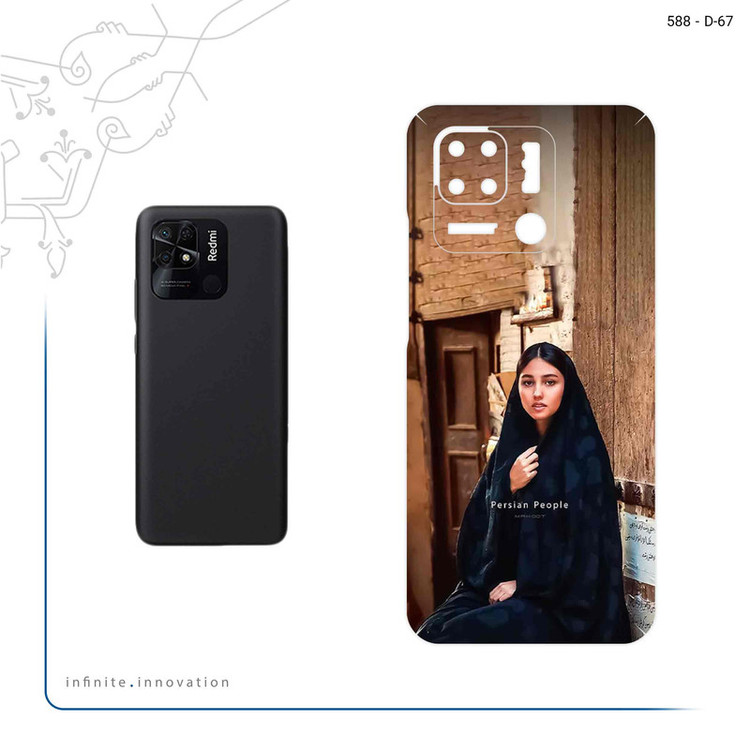 برچسب پوششی ماهوت مدل Portrait of an Iranian Woman مناسب برای گوشی موبایل شیائومی Redmi 10 Power