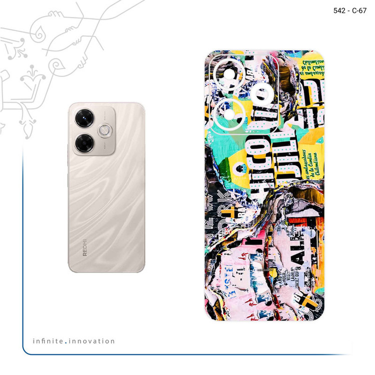 برچسب پوششی ماهوت مدل Collage of Teared Paper مناسب برای گوشی موبایل شیائومی Redmi 13x