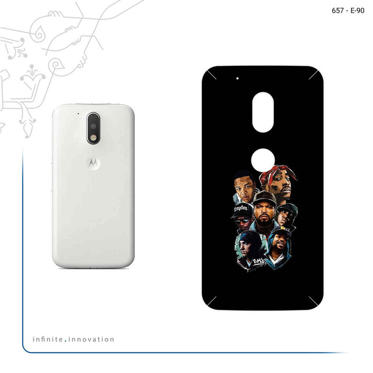برچسب پوششی ماهوت مدل Great Rappers Digital Art مناسب برای گوشی موبایل موتورولا Moto G4 Play