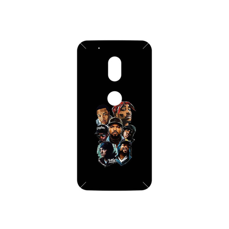 برچسب پوششی ماهوت مدل Great Rappers Digital Art مناسب برای گوشی موبایل موتورولا Moto G4 Play
