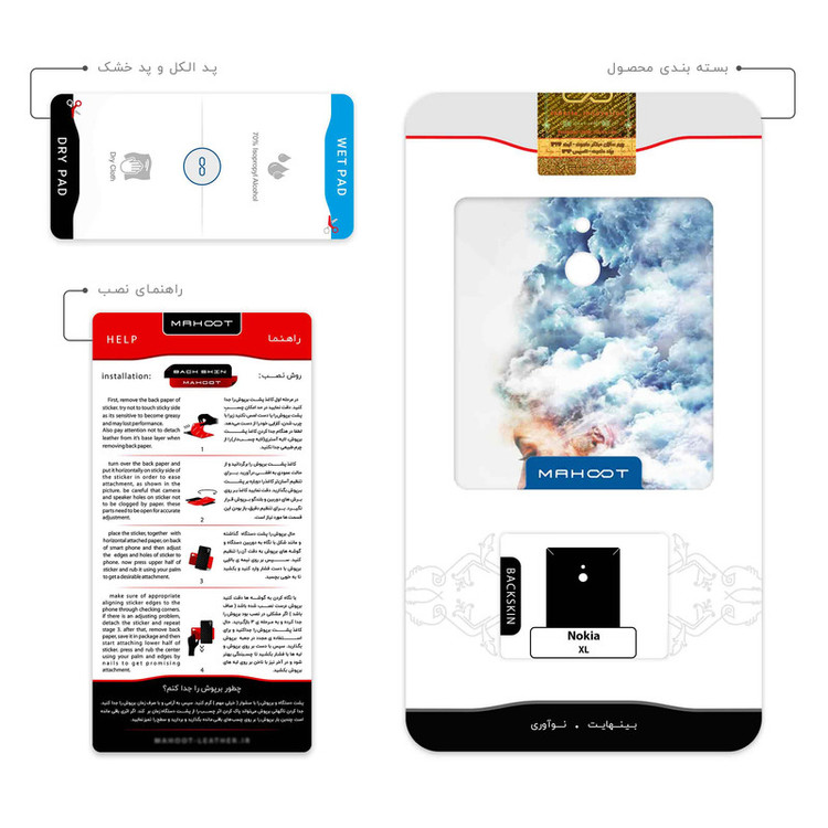 برچسب پوششی ماهوت مدل Women and the Cloud Digital Art مناسب برای گوشی موبایل نوکیا XL