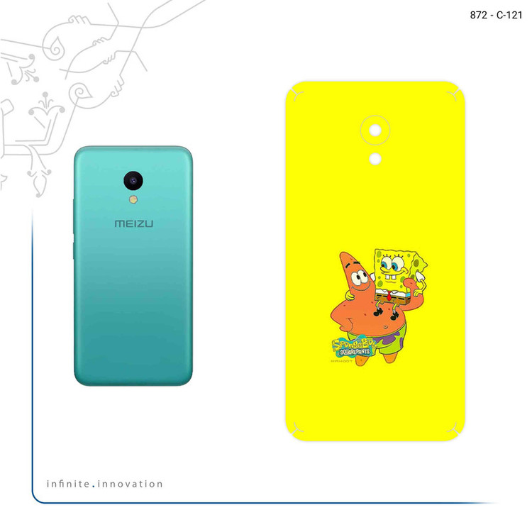 برچسب پوششی ماهوت مدل SpongeBob SquarePants مناسب برای گوشی موبایل میزو M5