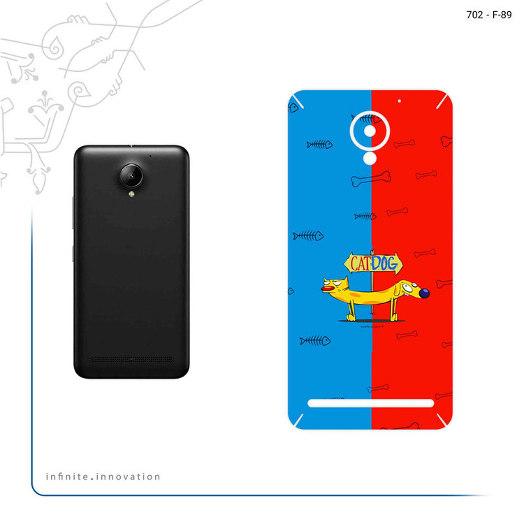برچسب پوششی ماهوت مدل CatDog مناسب برای گوشی موبایل لنوو Vibe C2