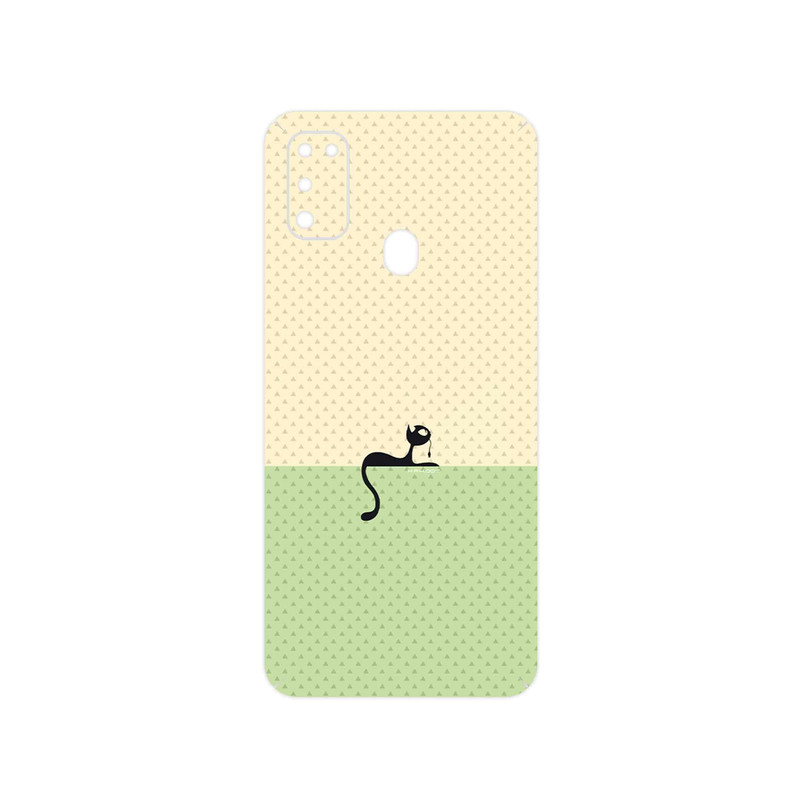 برچسب پوششی ماهوت مدل Minimal Internet Cat Icon مناسب برای گوشی موبایل سامسونگ Galaxy M30s