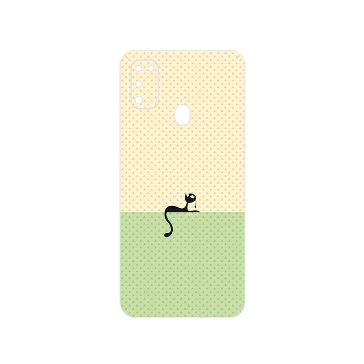 برچسب پوششی ماهوت مدل Minimal Internet Cat Icon مناسب برای گوشی موبایل سامسونگ Galaxy M30s