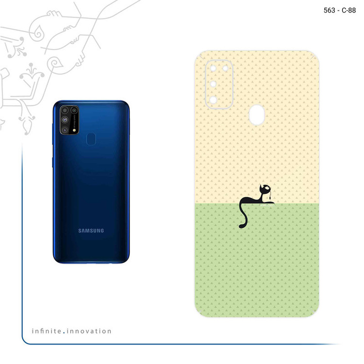 برچسب پوششی ماهوت مدل Minimal Internet Cat Icon مناسب برای گوشی موبایل سامسونگ Galaxy M30s