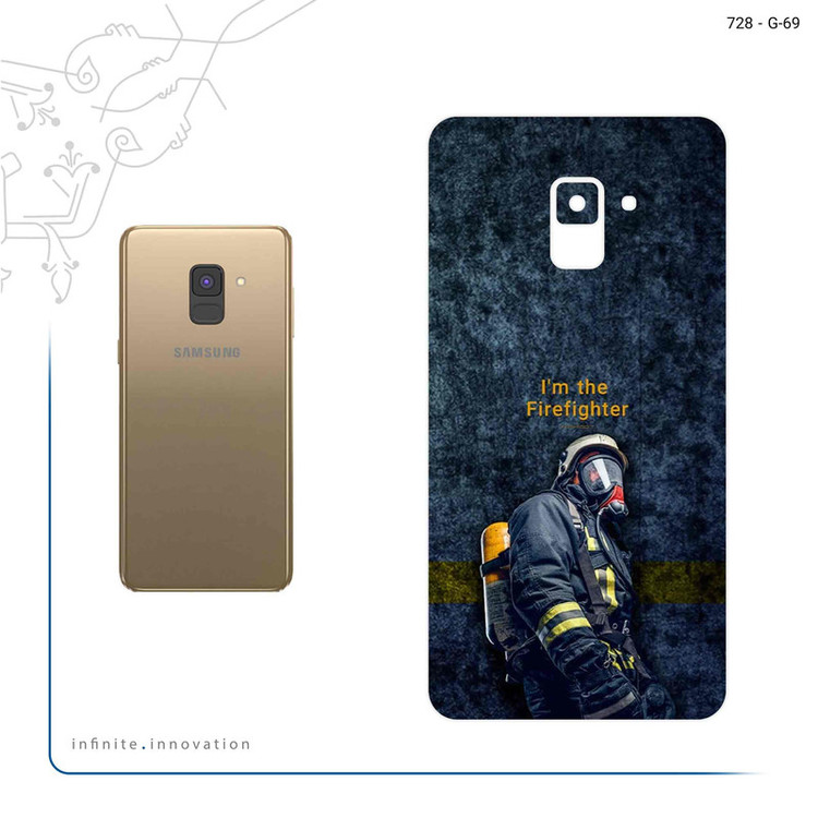 برچسب پوششی ماهوت مدل Firefighter مناسب برای گوشی موبایل سامسونگ Galaxy A8 Plus 2018
