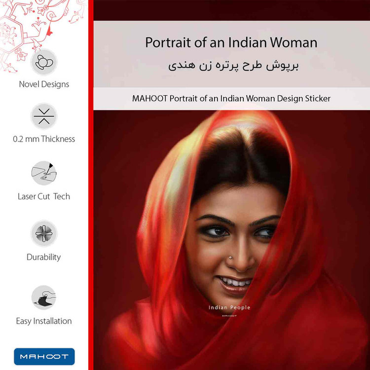 برچسب پوششی ماهوت مدل Portrait of an Indian Woman مناسب برای گوشی موبایل سامسونگ Galaxy J7 2016
