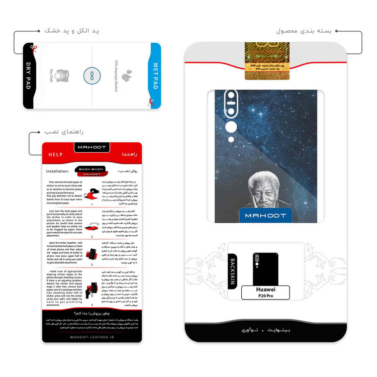 برچسب پوششی ماهوت مدل Morgan Freeman مناسب برای گوشی موبایل هوآوی P20 Pro