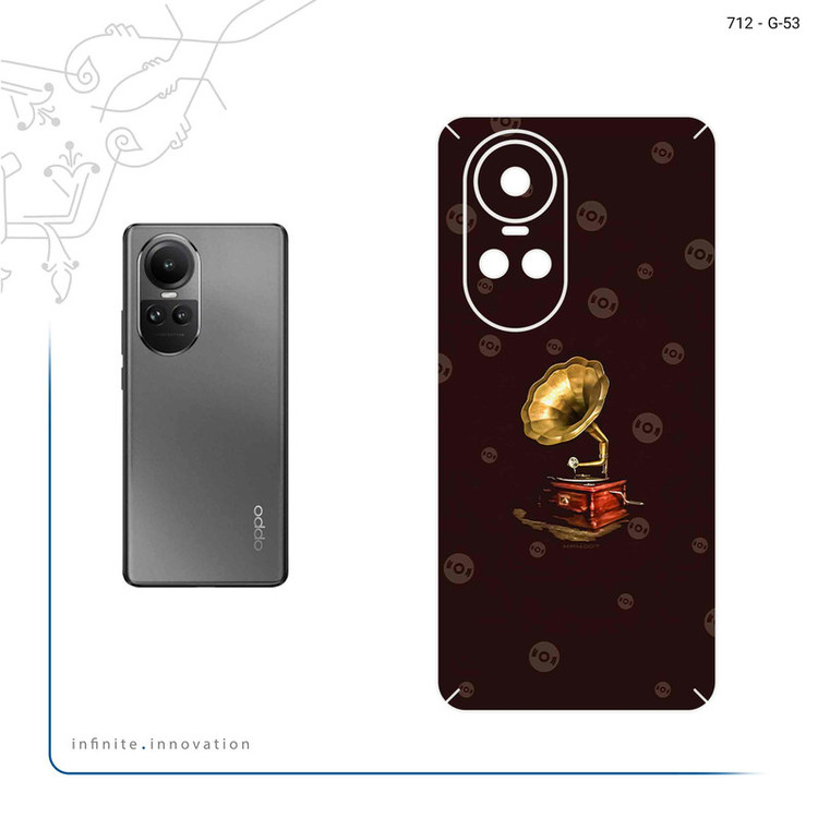 برچسب پوششی ماهوت مدل Gramophone Nostalgia مناسب برای گوشی موبایل اپو Reno 10 5G
