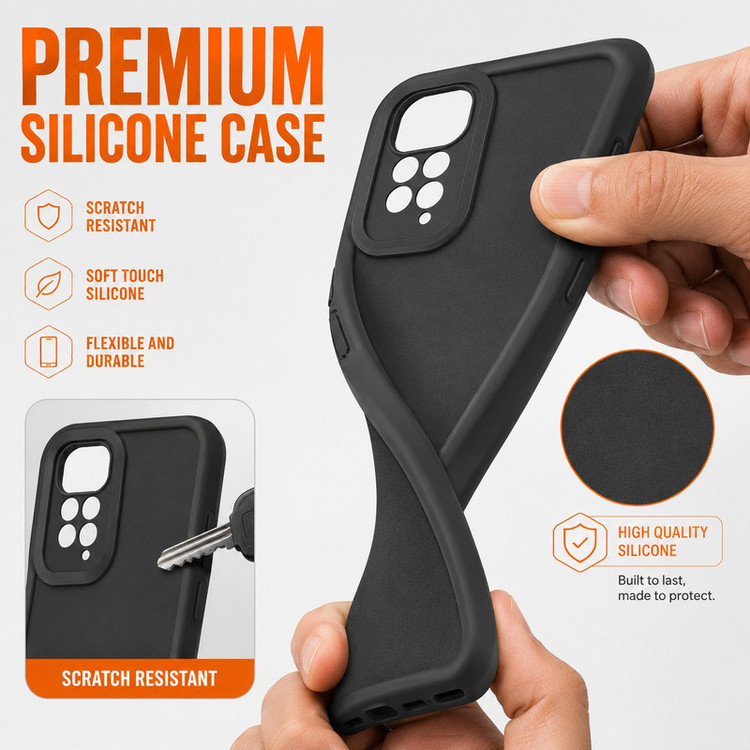 کاور گاردتک اساک مدل Silicone Puffer مناسب برای گوشی موبایل شیائومی Redmi Note 11S/ Redmi Note 11