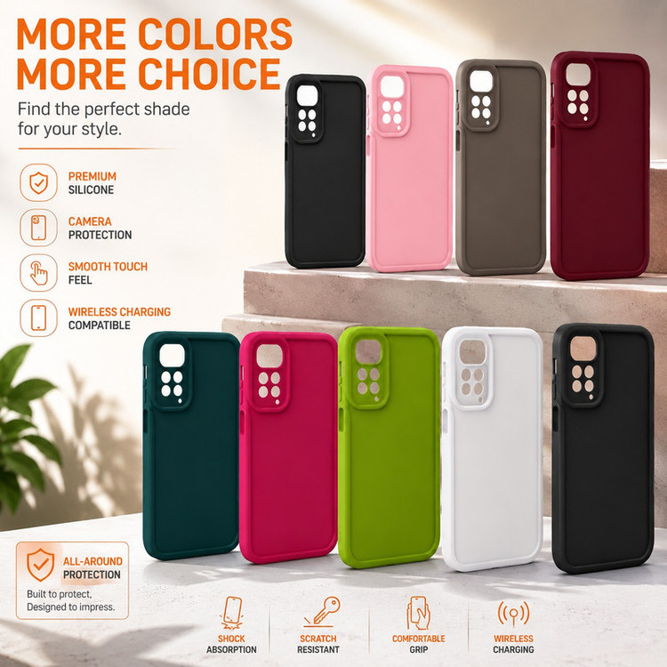 کاور گاردتک اساک مدل Silicone Puffer مناسب برای گوشی موبایل شیائومی Redmi Note 11S/ Redmi Note 11