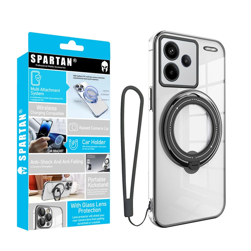 کاور اسپارتان مدل Ring Stand Strap مناسب برای گوشی موبایل شیائومی Redmi Note 13 Pro Plus به همراه بندآویز