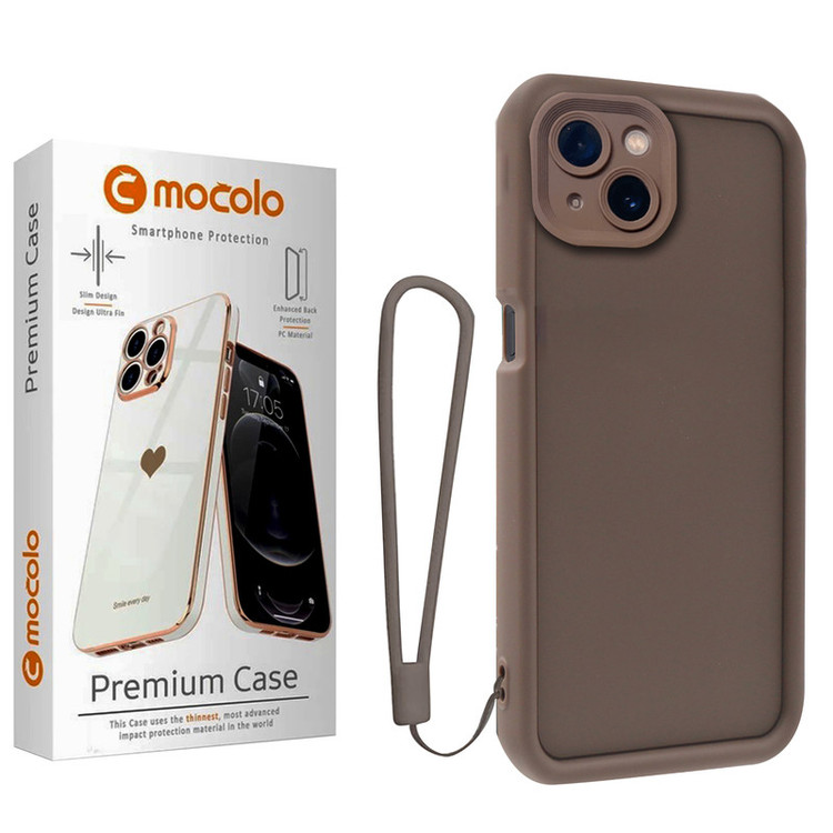 کاور موکولو مدل Silicone Puffer Strap مناسب برای گوشی موبایل اپل iPhone 13 به همراه بندآویز