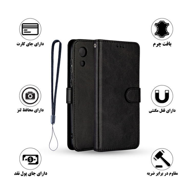 کیف کلاسوری قاب تک مدل CLSBIGH مناسب برای گوشی موبایل سامسونگ Galaxy A03 Core