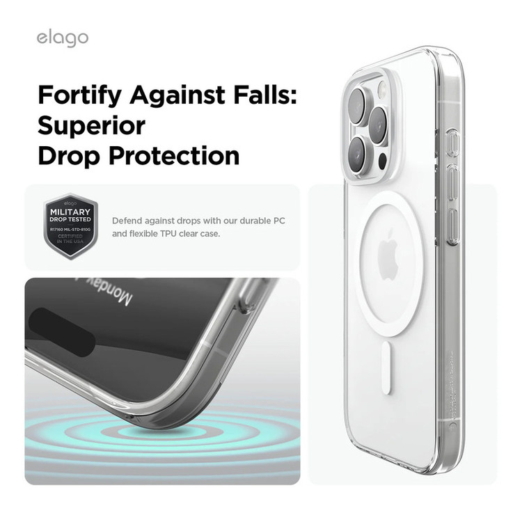 کاور موکولو مدل Clear Magsafe Strap مناسب برای گوشی موبایل اپل iPhone 15 Pro Max به همراه بند آویز